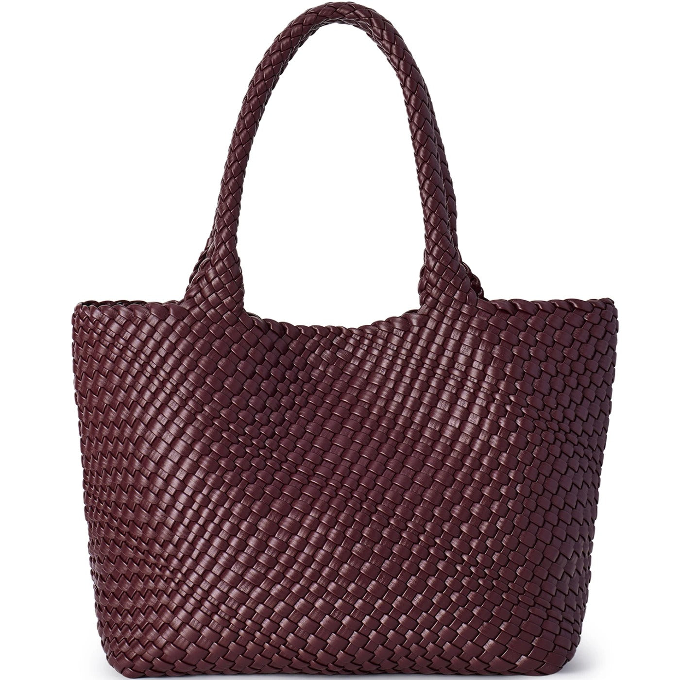 Woven Vegan Leather Tote Bag for Women Summer Shoulder Bag