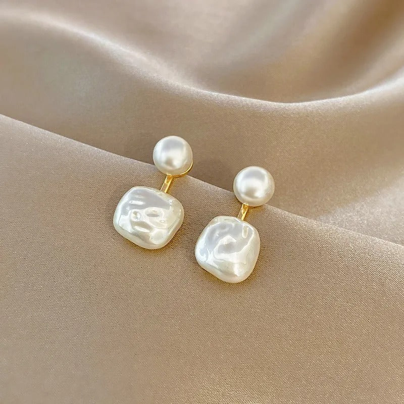 2025 New Classic Elegant Imitation Double Pearl Dangle Earrings For Women Crystal Long Tassel Drop Earring Wedding Jewelry Gifts
