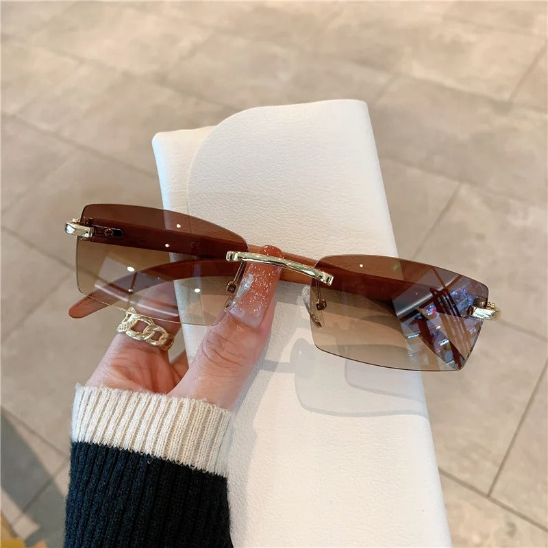 Luxury Wooden Sunglasses for Women Fashion Retro Sun Glasses