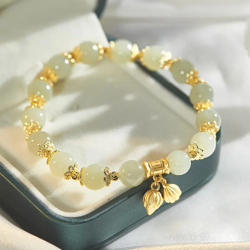Court Retro Lucky Imitation Bracelet Vintage Light Luxury Handmade Jewelry Bracelet Women's Girls Jewelry Gift