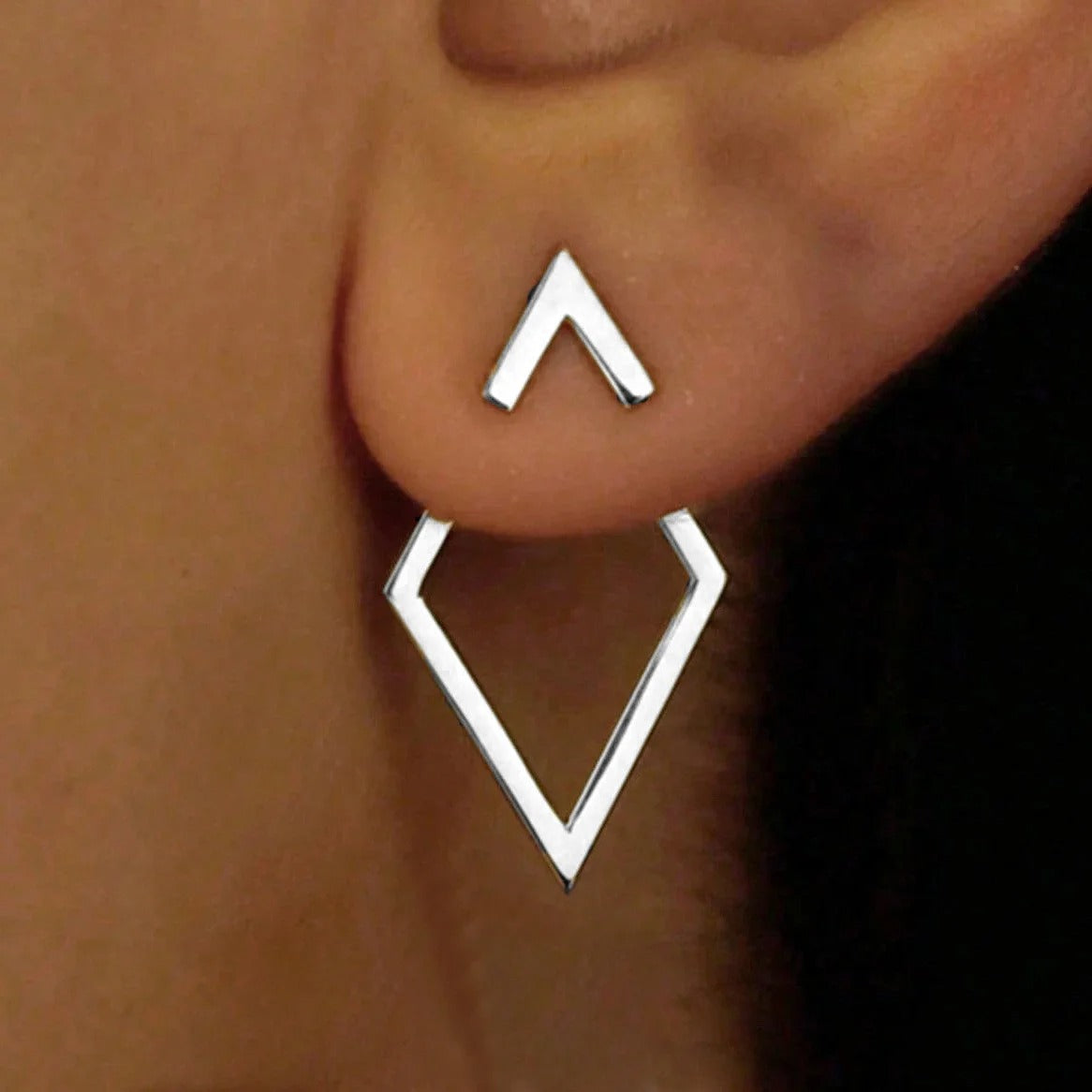 Simple French Style Geometric Earrings for Women Fashion Drop Jewelry