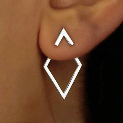 Simple French Style Geometric Earrings for Women Fashion Drop Jewelry