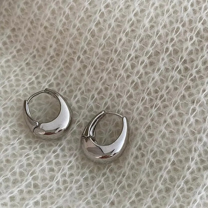 Europe Double Layered Zircon Hoop Earrings For Women Gold Silver Color Personality Punk Earring Party Jewelry Gifts
