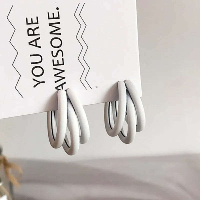 Elegant C-Shaped Dangle Earrings Women’s Geometric Statement Jewelry