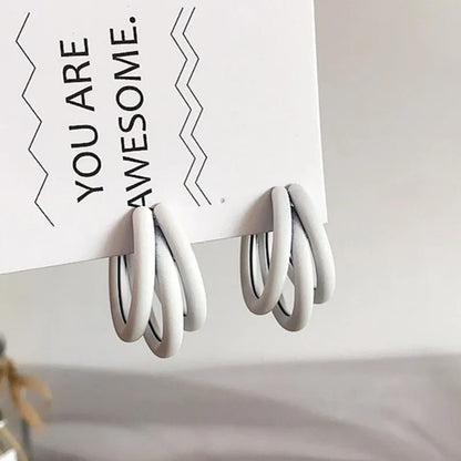 Elegant C-Shaped Dangle Earrings Women’s Geometric Statement Jewelry