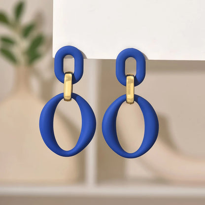 Geometric Candy Color Earrings for Women Summer Fashion Jewelry