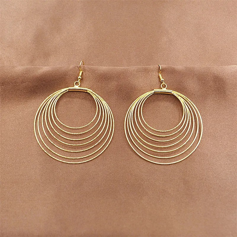 Trendy Leaves Tassel Earrings Women Long Irregular Punk Jewelry