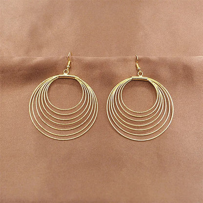 Trendy Leaves Tassel Earrings Women Long Irregular Punk Jewelry