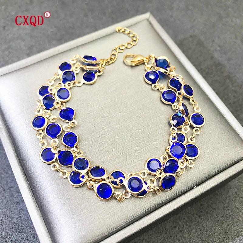 Beautiful Fashion Multicolor Bracelet Women Stainless Steel Copper