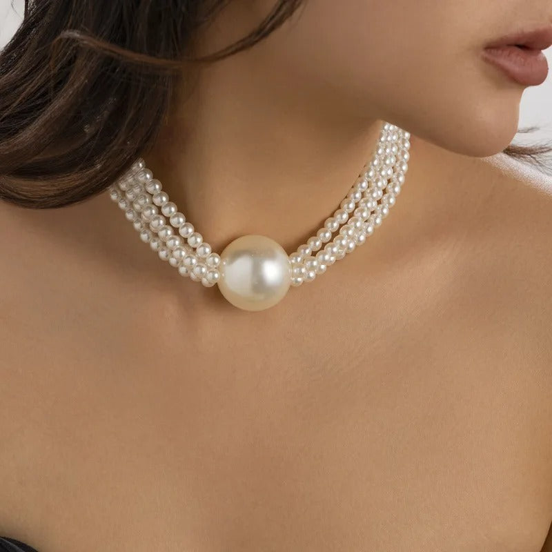 2025 Punk Style Gold Color Metal Multilayer Box Chain Clavicle Necklace Ladies Hip Hop Round Necklaces Men Fashion Girls Jewelry