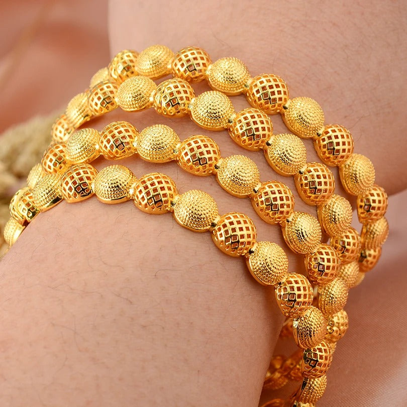 Luxury Gold Color Jewelry Bangles For Girl friend Women Dubai Bracelet Party wedding Gifts
