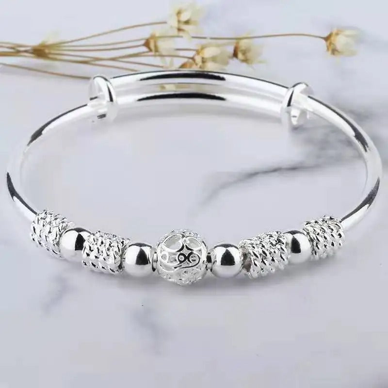 Full-Blown Flower Bracelet Elegant Party Jewelry for Women