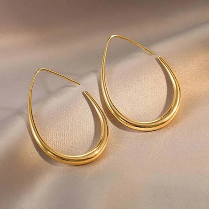 Simple French Style Geometric Earrings for Women Fashion Drop Jewelry