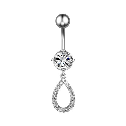 Animal Heart Dangle Belly Button Rings Surgical Steel Curved Navel Barbell Ring Body Jewelry Piercing for Women Girl