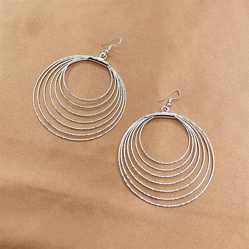 Trendy Leaves Tassel Earrings Women Long Irregular Punk Jewelry
