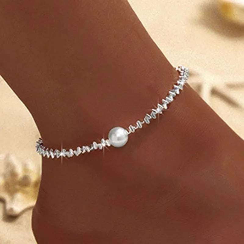 Heart & Cross Anklet Fashion Foot Jewelry for Women