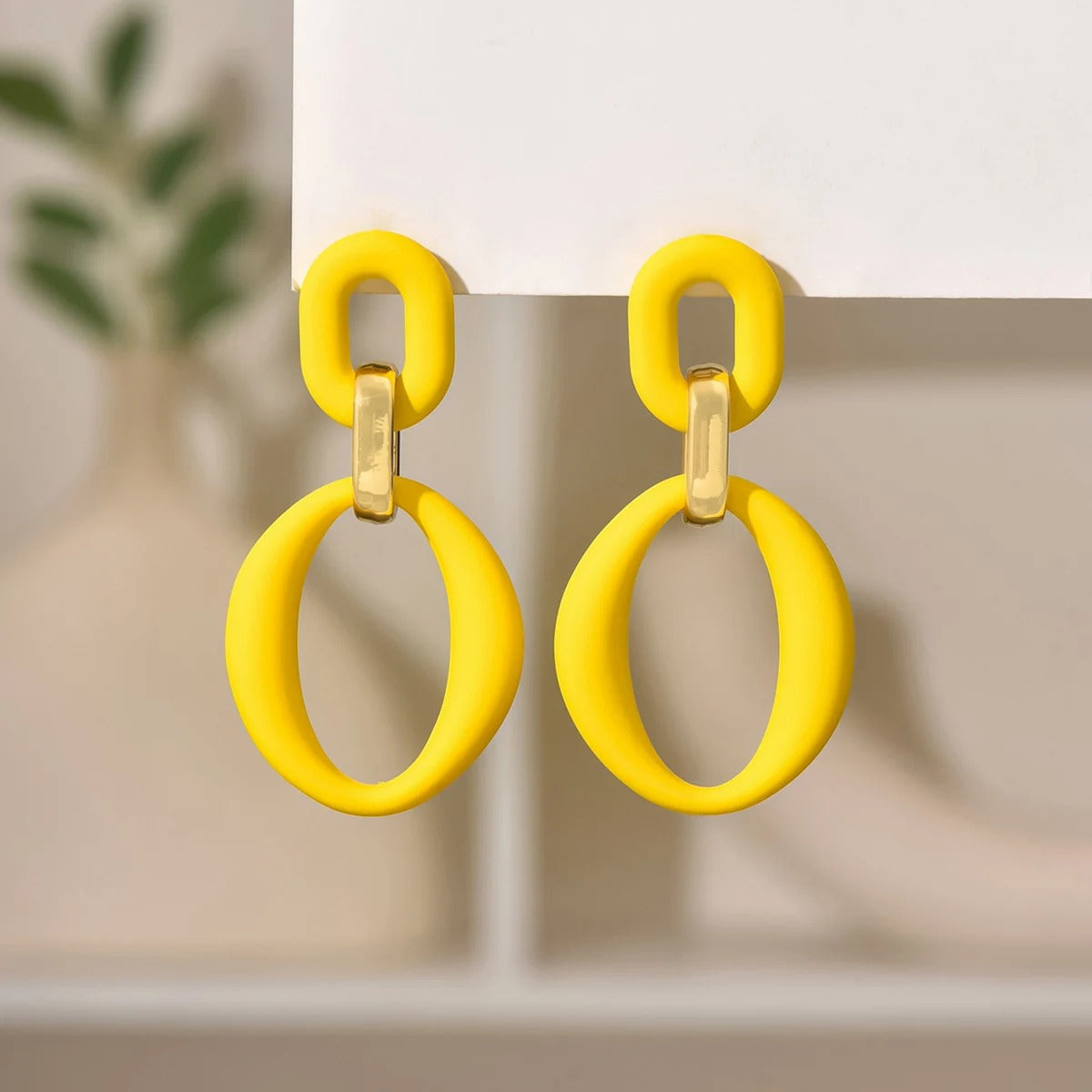Geometric Candy Color Earrings for Women Summer Fashion Jewelry