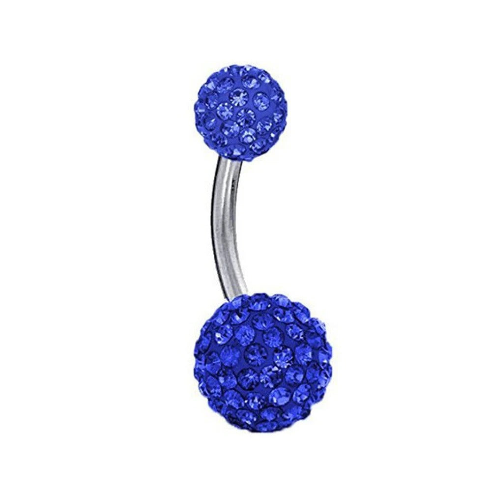 Stainless Steel Belly Piercing Crystal Body Accessory