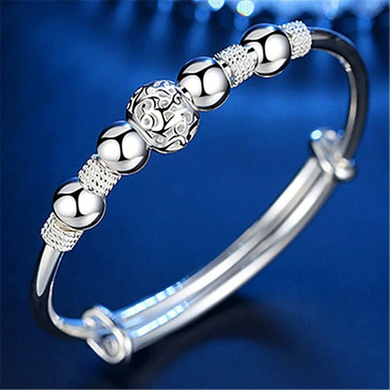 Silver Bracelets For Women Luxury Original Adjustable Twisted Woven Bangle Bracelet Party Wedding Jewelry