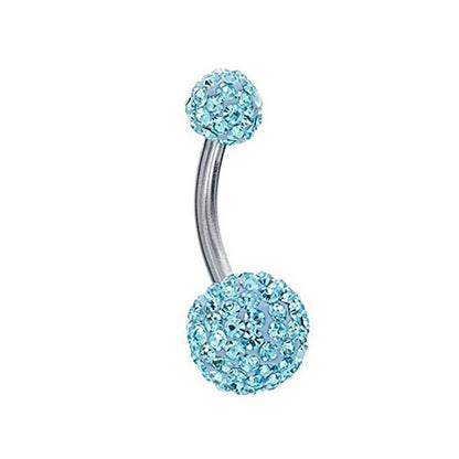 Stainless Steel Belly Piercing Crystal Body Accessory