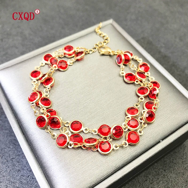 Beautiful Fashion Multicolor Bracelet Women Stainless Steel Copper