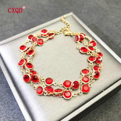 Beautiful Fashion Multicolor Bracelet Women Stainless Steel Copper