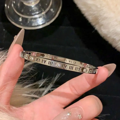 Luxury Waterproof Bangles Titanium Steel Gold & Silver Bracelet