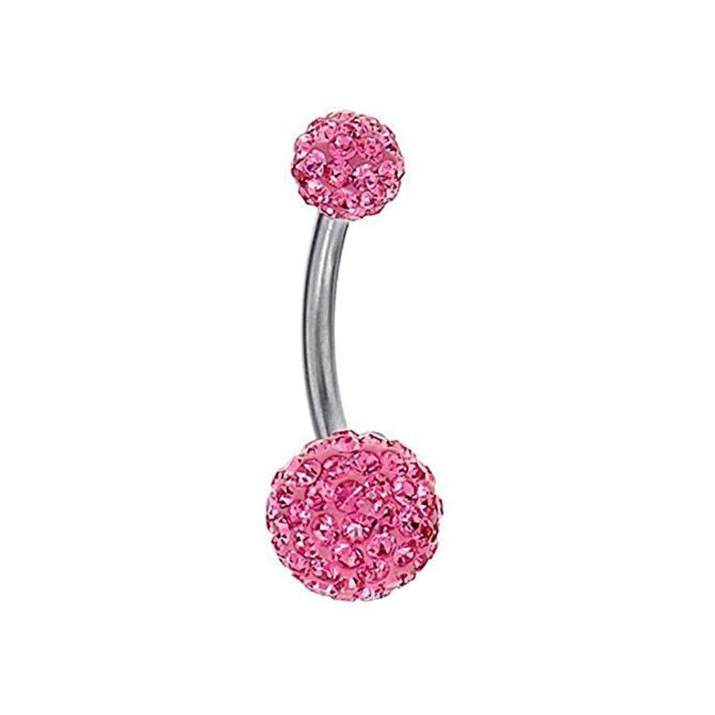Stainless Steel Belly Piercing Crystal Body Accessory