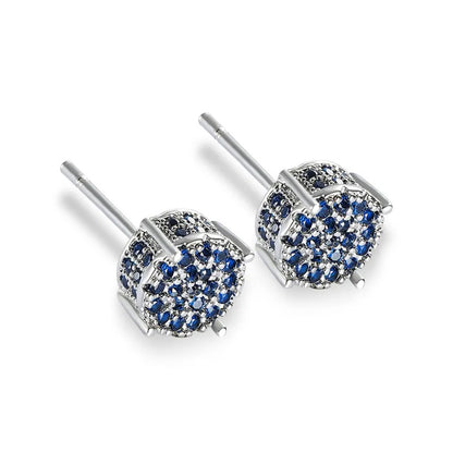 Elegant Austrian Crystal Stud Earrings White Gold Yellow Gold Jewelry Women