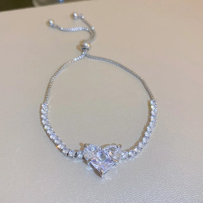 Luxury Gold Zircon Bracelet Adjustable 18K Plated Jewelry for Women