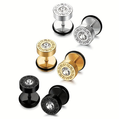 Vintage Stainless Steel Earrings for Men & Women Non-Magnetic Jewelry