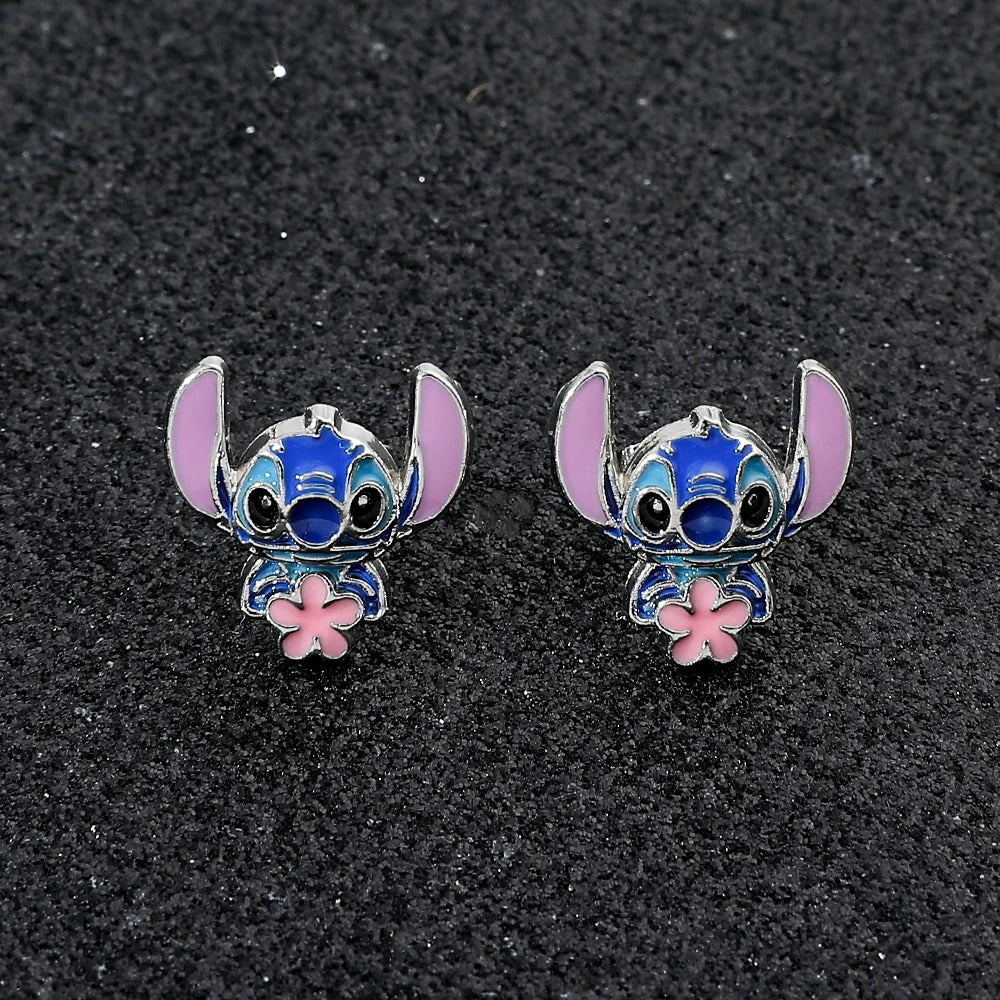1pair Stitch Earrings Cartoon Cute Stitch Earrings Delicate Female Jewelry Accessories Girl Gifts
