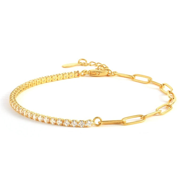 Single Row Pebble Bracelet for Women Korean Fashion Jewelry