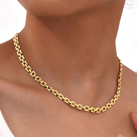 Retro Street Style Gold Chain Necklace for Women Fashion Jewelry Gift