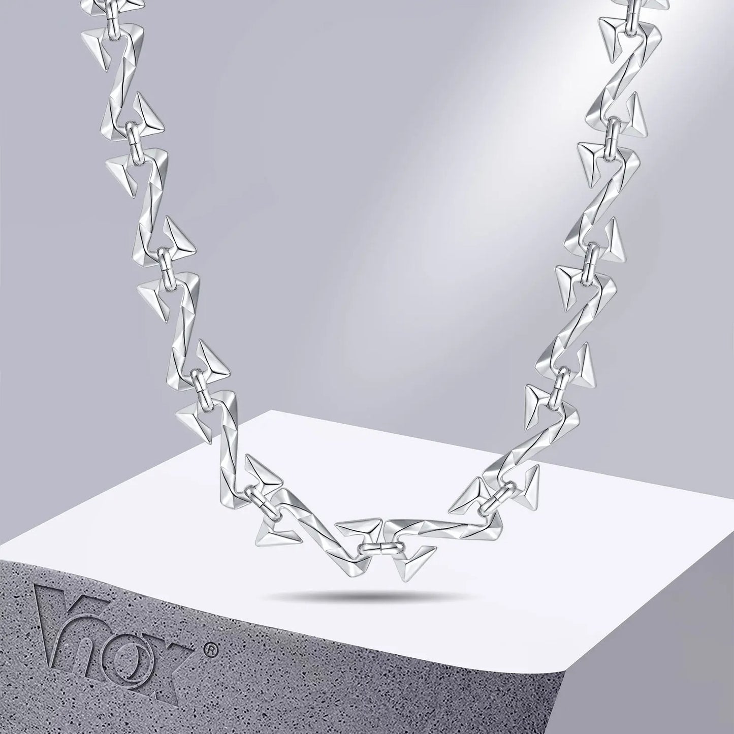 11mm Chain Necklaces for Men Women, Silver Color Unisex Chain Collar,Stylish Letter Z Links Choker, Cool Streetwear Jewelry