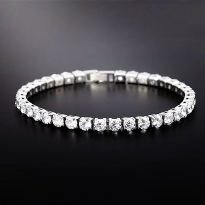 Luxury 4mm CZ Tennis Bracelet Gold & Silver for Men & Women