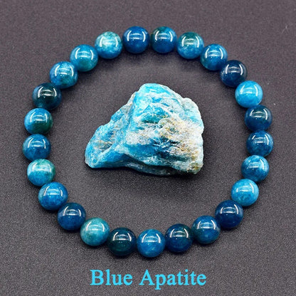 Reiki Blue Apatite Bracelet Natural Stone Health Jewelry Unisex