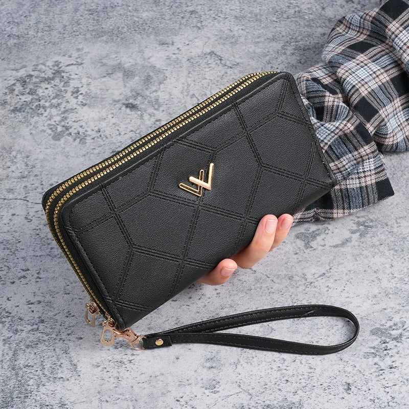 High-End Ladies Long Wallet Large Capacity Clutch & Phone Bag