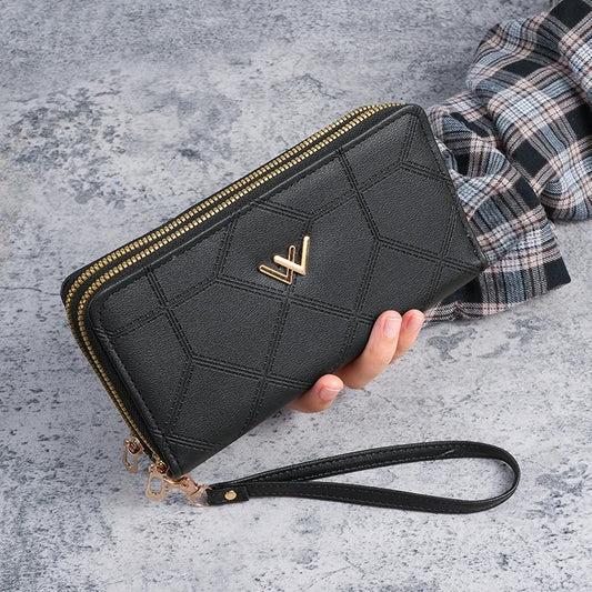 High-End Ladies Long Wallet Large Capacity Clutch & Phone Bag