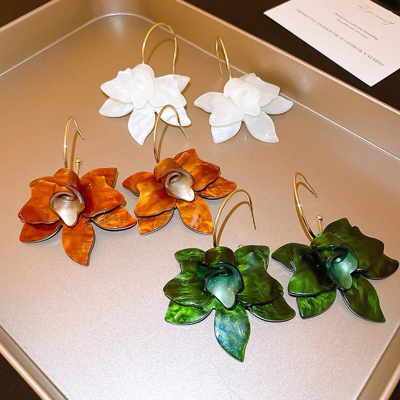 Retro Flower Drop Earrings for Women
