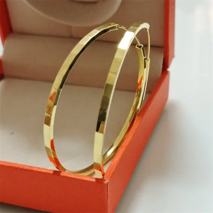 New Fashion 18K Gold Plated Hoop Earrings For Women 925 Sterling Silver Fashion Earring