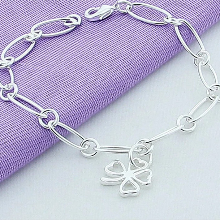 Lucky Clover Flower Pendant Bracelet Women’s Wedding & Party Jewelry