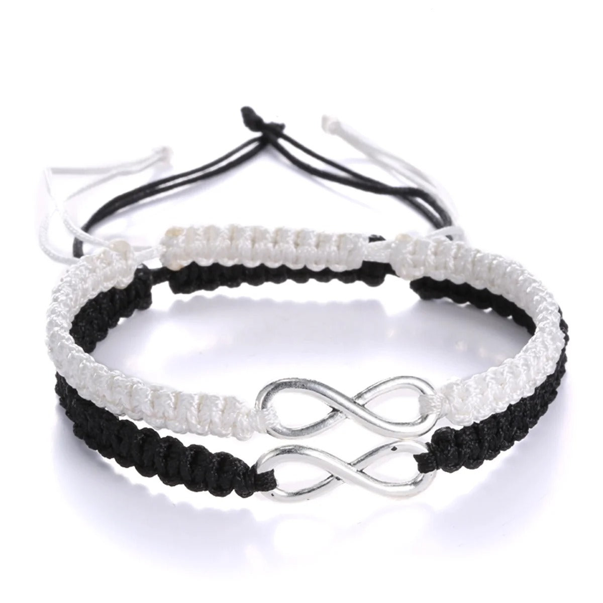 2pcs Love Couple Bracelets Handmade Braided Rope Jewelry