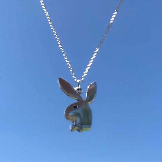 Kawaii Bunny Charm Pendant Necklace Fashion Vintage Jewelry Statement Necklace
