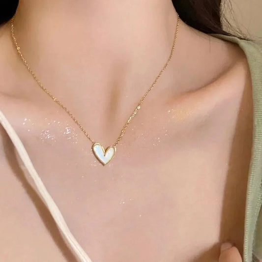 New Fashion Y2K Star Zircon Pendant Necklace for Women Luxury Sweet Cool Girl Punk Heart Clavicle Chain Jewelry Party Gift