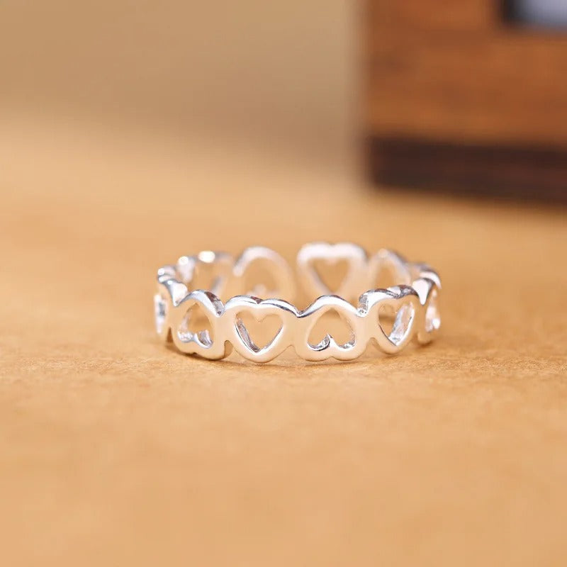 Silver Heart Dating Rings For Women Engagement Wedding Jewelry Accessories Everything Jewelry