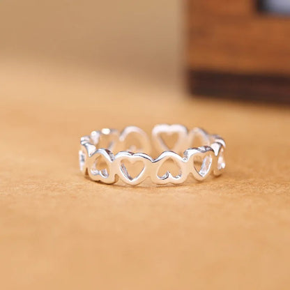 Silver Heart Dating Rings For Women Engagement Wedding Jewelry Accessories Everything Jewelry