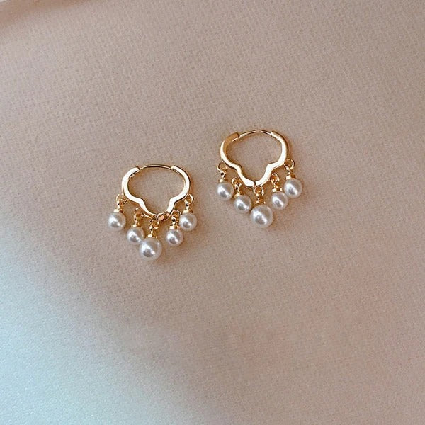 PONYKISS 925 Sterling Silver Cloud Pearl Hoop Earrings Women