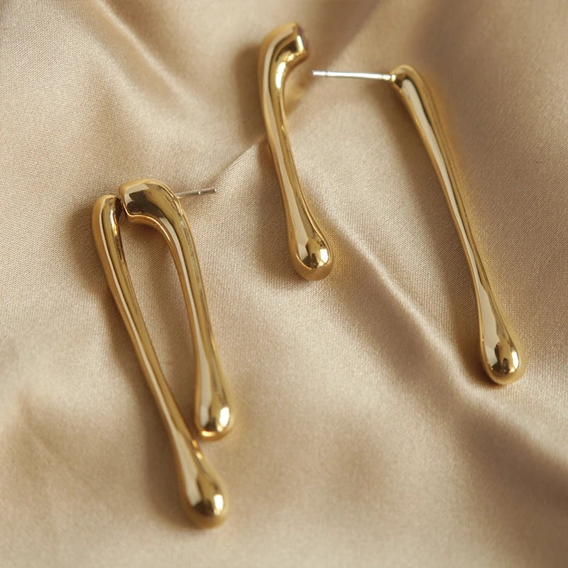 Simple Metal Geometric Earrings Women Hot Selling Fashion Jewelry Gift
