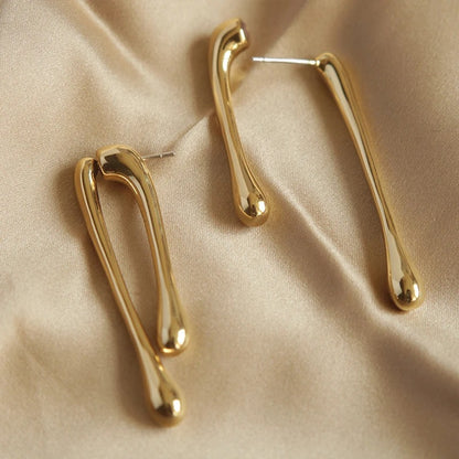 Simple Metal Geometric Earrings Women Hot Selling Fashion Jewelry Gift